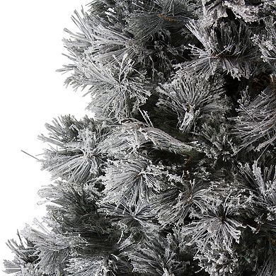 Northlight Seasonal 7.5-ft. Flocked Black Spruce Artificial Christmas Tree