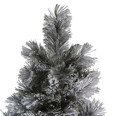 Northlight Seasonal 7.5-ft. Flocked Black Spruce Artificial Christmas Tree