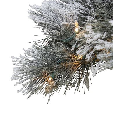 Northlight 7.5' Pre-Lit Black Spruce Artificial Christmas Tree - Clear LED Lights