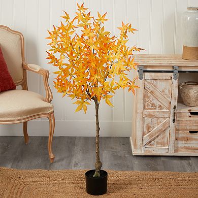 nearly natural 4-ft. Autumn Maple Artificial Tree