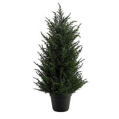 nearly natural 18-in. LED Cedar Artificial Tree