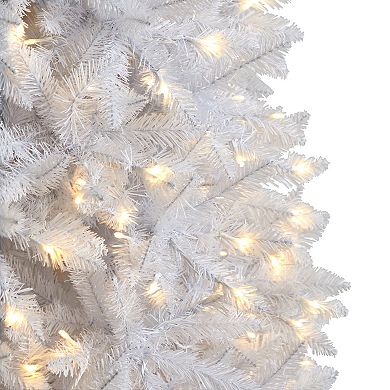 nearly natural 10-ft. LED Slim White Artificial Christmas Tree