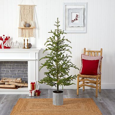 nearly natural 5.5-ft. Pre-Lit Pine Artificial Christmas Tree