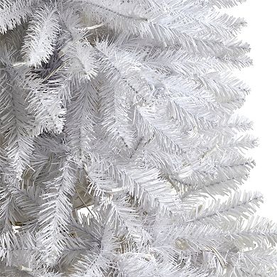 nearly natural 4-ft. Pre-Lit Slim White Artificial Christmas Tree