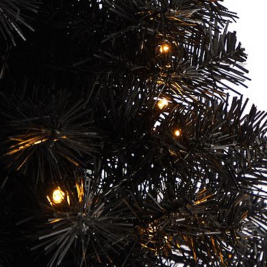 nearly natural 2-ft. LED Black Artificial Christmas Tree