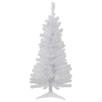 Northlight 4' Pre-lit Rockport White Pine Artificial Christmas Tree Green Lights