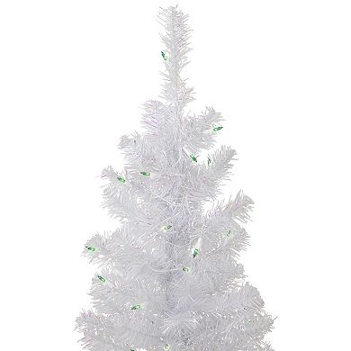Northlight 4' Pre-lit Rockport White Pine Artificial Christmas Tree Green Lights