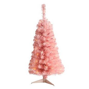 nearly natural 3-ft. LED Pink Artificial Christmas Tree