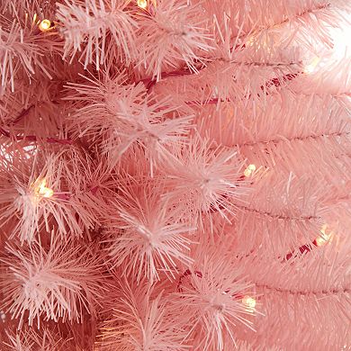 nearly natural 3-ft. LED Pink Artificial Christmas Tree