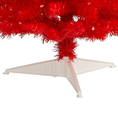 nearly natural 3-ft. LED Red Artificial Christmas Tree