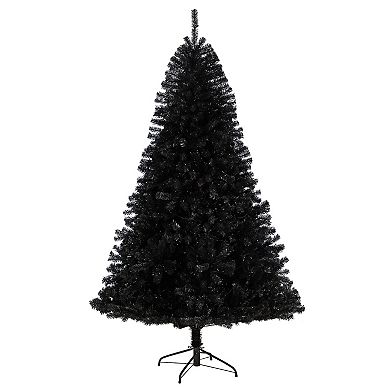 nearly natural 7-ft. LED Black Artificial Christmas Tree