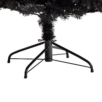 nearly natural 7-ft. LED Black Artificial Christmas Tree