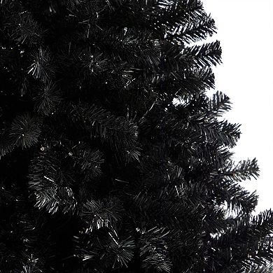 nearly natural 7-ft. LED Black Artificial Christmas Tree