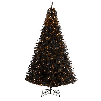 nearly natural 10-ft. LED Black Artificial Christmas Tree