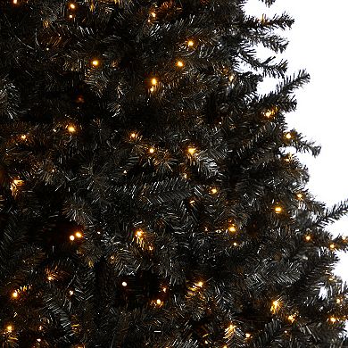 nearly natural 10-ft. LED Black Artificial Christmas Tree