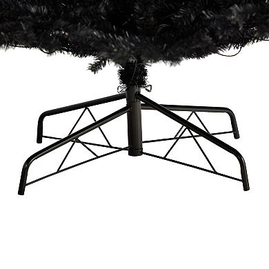 nearly natural 10-ft. LED Black Artificial Christmas Tree