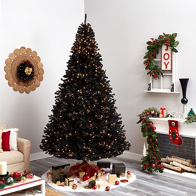 nearly natural 10-ft. LED Black Artificial Christmas Tree
