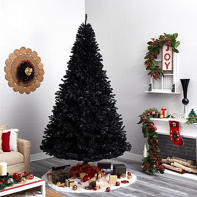 nearly natural 10-ft. LED Black Artificial Christmas Tree