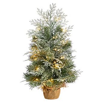 nearly natural 2-ft. LED Winter Frosted Artificial Christmas Tree