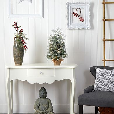 nearly natural 2-ft. LED Winter Frosted Artificial Christmas Tree