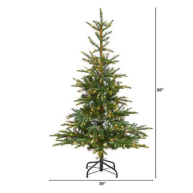 nearly natural 5-ft. Pre-Lit Layered Washington Spruce Artificial Christmas Tree