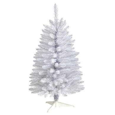 nearly natural 3-ft. LED Slim White Artificial Christmas Tree