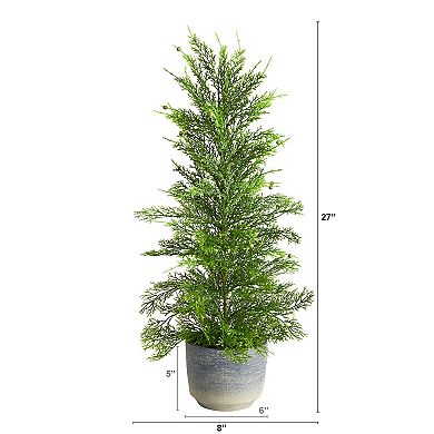 nearly natural 27-in. Californian Cedar Artificial Tree