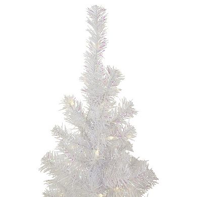 Northlight 4' Pre-lit Rockport White Pine Artificial Christmas Tree Clear Lights