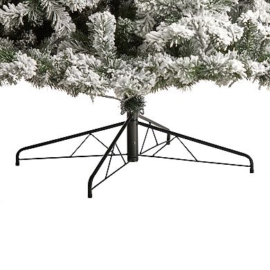 nearly natural 10-ft. LED Flocked West Virginia Fir Artificial Christmas Tree