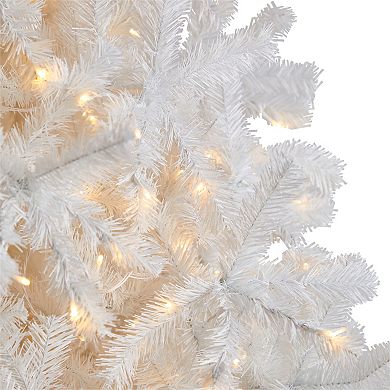 nearly natural 9-ft. LED White Artificial Christmas Tree