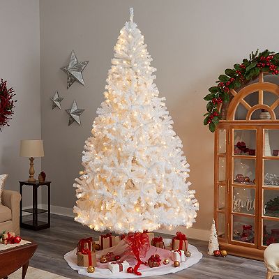 nearly natural 9-ft. LED White Artificial Christmas Tree