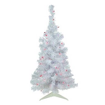 Northlight 3-ft. Pre-lit Pink Lights Rockport White Pine Artificial Christmas Tree
