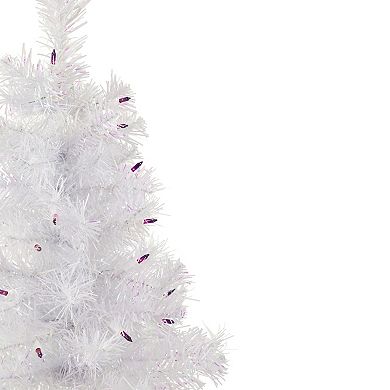Northlight 2-ft. Pre-lit Purple Lights Rockport White Pine Artificial Christmas Tree