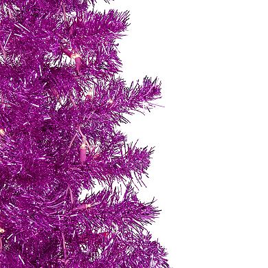 Northlight 6-ft. Pre-Lit Clear Lights Pink Artificial Tinsel Christmas Tree
