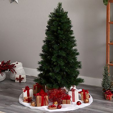 nearly natural 5-ft. Pre-Lit Slim West Virginia Mountain Pine Artificial Christmas Tree