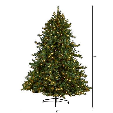 nearly natural 8-ft. Pre-Lit Wyoming Mixed Pine Artificial Christmas Tree