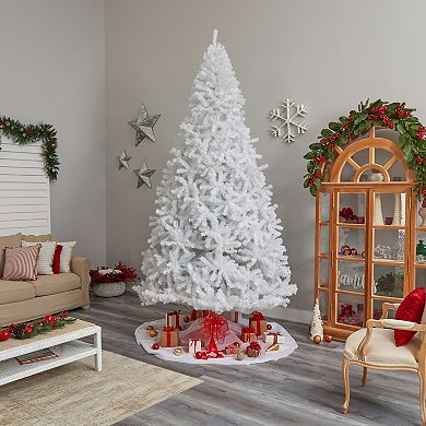 nearly natural 11-ft. LED White Artificial Christmas Tree