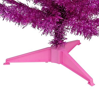 Northlight 4-ft. Pre-Lit Clear Lights Pink Artificial Tinsel Christmas Tree