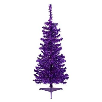 Northlight 4-ft. Unlit Purple Artificial Tinsel Christmas Tree