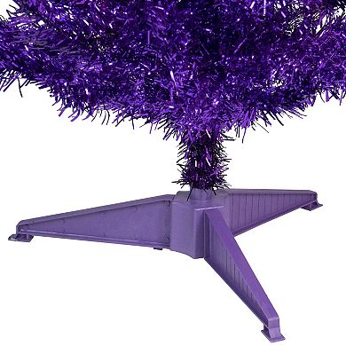 Northlight 4-ft. Unlit Purple Artificial Tinsel Christmas Tree