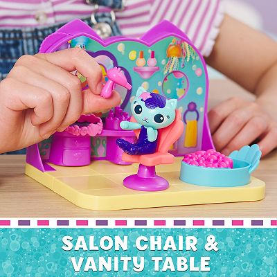 Gabby’s Poppenhuis De Film – MerCat’s Spa Badkamer Speelset – 10-delige Set Met MerCat-pop En Accessoires