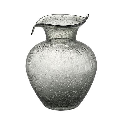 A&B Home Bowen Glass Leaf Lip Vase Table Decor