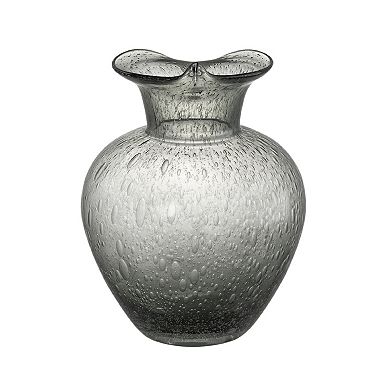 A&B Home Bowen Glass Leaf Lip Vase Table Decor