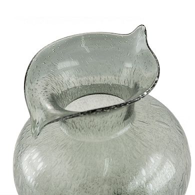 A&B Home Bowen Glass Leaf Lip Vase Table Decor