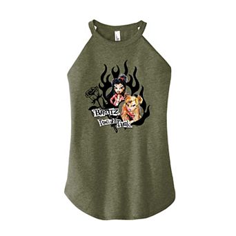 Juniors' Bratz Heart Flame High Neck Tank Top