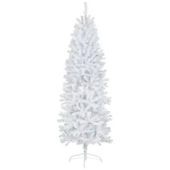 Northlight 6.5-ft. Pre-Lit Green Lights Slim Geneva White Spruce Artificial Christmas Tree