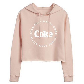 Juniors' Coca-Cola Taste Better Cropped Graphic Hoodie
