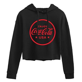 Juniors' Coca-Cola Enjoy Cropped Graphic Hoodie