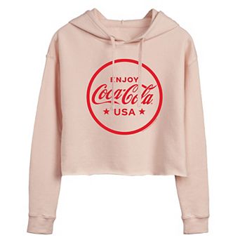 Juniors' Coca-Cola Enjoy Cropped Graphic Hoodie