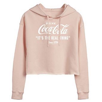 Juniors' Coca-Cola Real Thing Cropped Graphic Hoodie